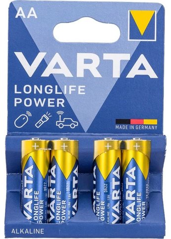 Батарейка Varta Longlife power HIGH ENERGY LR6 BL4 Alkaline AA (4шт) блистер