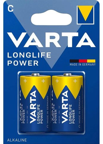 Батарейка Varta Longlife power LR14 BL2 Alkaline C (2шт) блистер