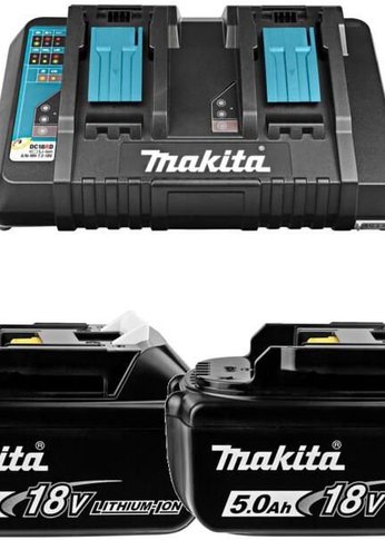 Батарея аккумуляторная Makita BL1850B 18В 5Ач Li-Ion (З/У в компл.) (191L75-3)