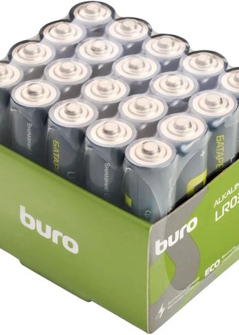 Батарея Buro Alkaline LR03 AAA 1300mAh (20шт) коробка