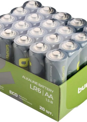 Батарея Buro Alkaline LR6 AA 2900mAh (20шт) коробка