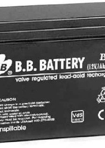 Батарея для ИБП B.B. Battery series BP, BP7-12, voltage 12V, capacity 7Ah (discharge 20 hours) max discharge current (5 sec.) 105A