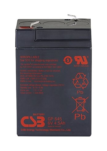 Батарея для ИБП CSB GP645 6В 4.5Ач