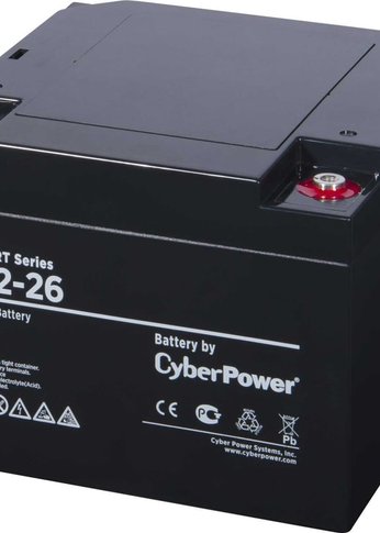 Батарея для ИБП CyberPower RC 12-26 12В/26Ач, клемма Болт М6 (166х175х125мм (125мм); 7,7кг; Срок службы 6лет)