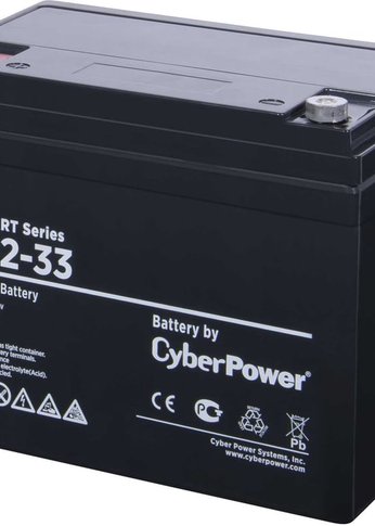 Батарея для ИБП CyberPower RC 12-33 12В/33Ач, клемма Болт М6 (197х130х159мм (170мм); 10,1кг; Срок службы 5лет)