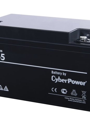 Батарея для ИБП CyberPower RC 12-65 12В/65Ач, клемма Болт М6 (350х167х175мм (175мм); 21кг; Срок службы 10лет)