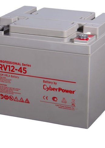 Батарея для ИБП CyberPower RV 12-45 12В/45Ач, клемма Болт М6 (197х165х170мм (170мм); 14,5кг; Срок службы