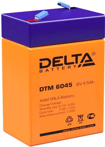 Батарея для ИБП Delta DTM 6045 6В 4.5Ач