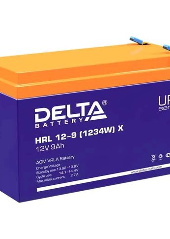 Батарея для ИБП Delta серия HRL-X, HRL 12-9 X, напряжение 12В, емкость 9Ач