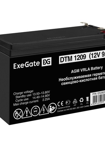 Батарея для ИБП ExeGate DTM 1209 12В 9Ач (EX282966RUS)
