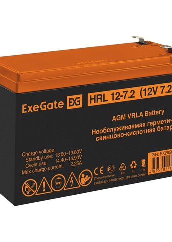 Батарея для ИБП ExeGate HRL 12-7.2 12В 7.2Ач (EX285658RUS)