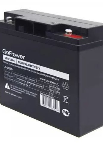 Батарея для ИБП GoPower LA-12180 12V 18Ah (1/2)