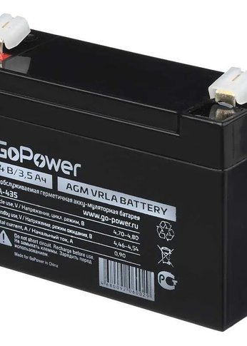 Батарея для ИБП GoPower LA-435 4V 3.5Ah (1/20)