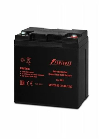 Батарея для ИБП Powerman CA12240, напряжение 12В, емкость 24Ач