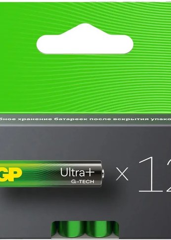 Батарея GP Ultra Plus Alkaline 24AUPA21-2CRB12 AAA (12шт) блистер