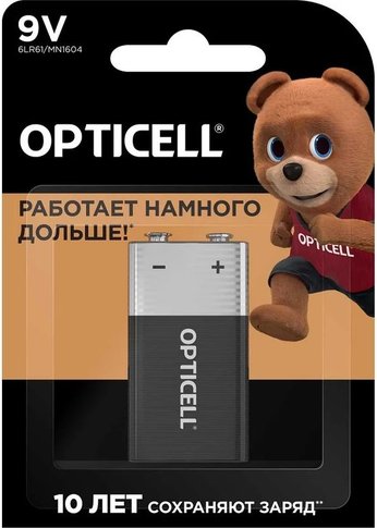 Батарея Opticell Basic 6LR61 9V блистер (1шт)