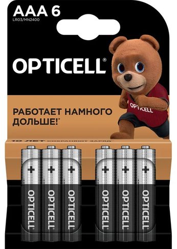 Батарея Opticell Basic LR03 AAA (6шт) блистер