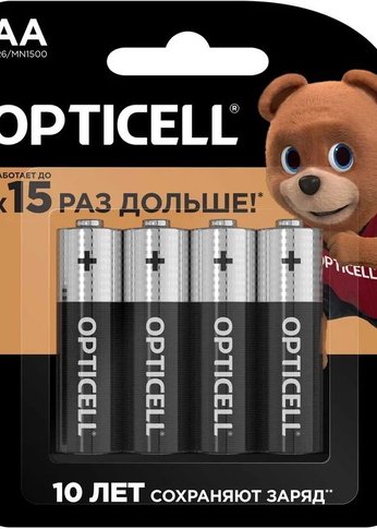 Батарея Opticell Basic LR6 AA (4шт) блистер