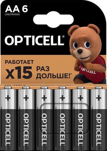 Батарея Opticell Basic LR6 AA (6шт) блистер