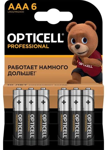 Батарея Opticell Professional LR03 (AAA) блистер (6шт)