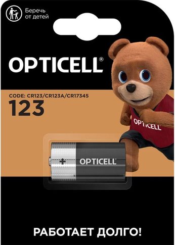 Батарея Opticell Specialty 123 AAA (1шт) блистер