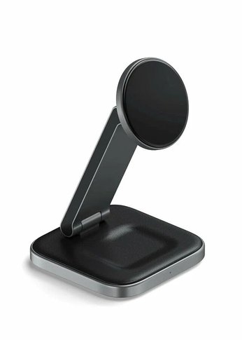 Беспроводное З/У Satechi 2-in-1 Foldable QI2 Wireless Charging Stand черный