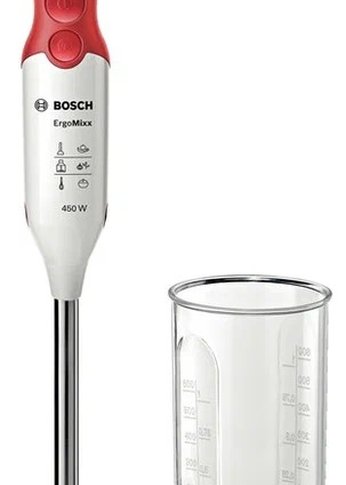 Блендер погружной Bosch MSM64110 450Вт белый/красный