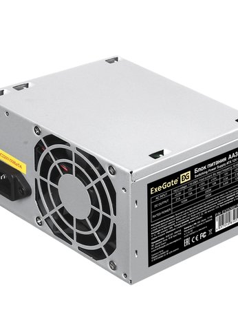 Блок питания 350W ATX Exegate AA350, ATX, 8cm fan, 24+4pin, 2*SATA, 1*IDE (EX253681RUS/255722)