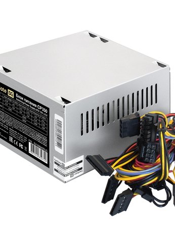 Блок питания 350W ATX Exegate EX169945RUS / 251754 350W ATX-CP350 OEM, 8cm fan, 24+4pin, 3*SATA, 1*FDD, 2*IDE