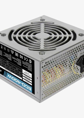 Блок питания 400W ATX Aerocool ECO-400 (24+4pin) PPFC 120mm fan 2xSATA RTL