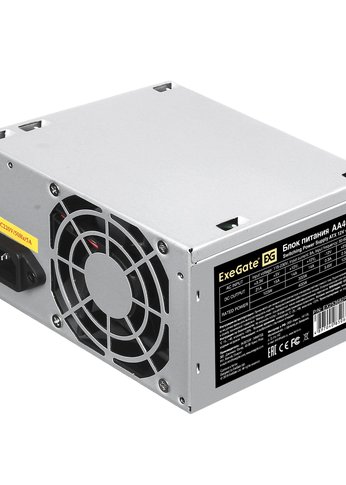 Блок питания 400W ATX Exegate AA400, ATX, 8cm fan, 24+4pin, 2*SATA, 1*IDE (EX253682RUS/256672)