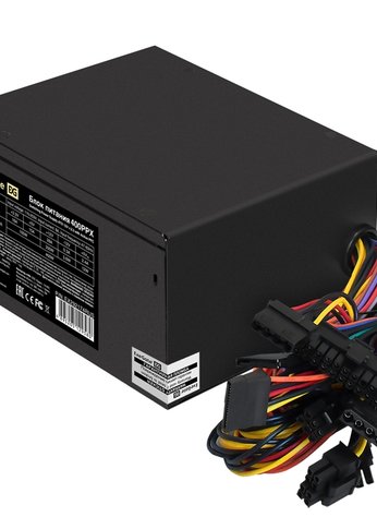 Блок питания 400W ATX Exegate EX292174RUS 400W  400PPX (ATX, APFC, КПД 80% (80 PLUS), 14cm fan, 24pin, (4+4)pin, PCIe, 5xSATA, 4xIDE, FDD, RTL, black)