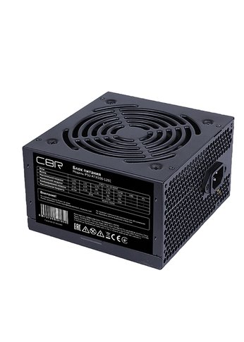 Блок питания 500W ATX CBR 12см fan, 20+4pin/1*4+4pin/1*6+2pin/2*IDE/4*SATA, кабель питания 1.2м, черный [PSU-ATX500-12EC]