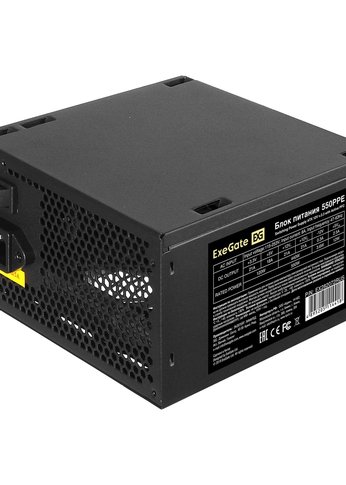 Блок питания 550W ATX Exegate 550PPE, ATX, black, APFC, 12cm, 24p+(4+4)p PCI-E, 3*IDE, 5*SATA, FDD (EX282072RUS)