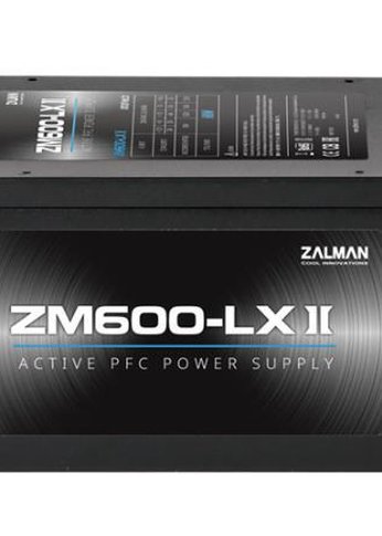 Блок питания 600W ATX Zalman ZM600-LXII (24+4+4pin) APFC 120mm fan 6xSATA RTL