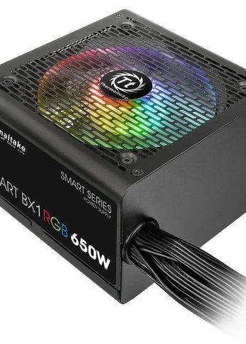 Блок питания 650W ATX Thermaltake Smart BX1 RGB 80+ bronze (24+4+4pin) APFC 120mm fan color LED 6xSATA RTL