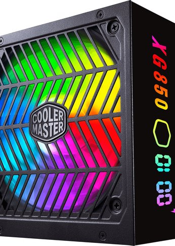 Блок питания 850W ATX Cooler Master XG850 PLATINUM Plus 80+ platinum (24+8+4+4pin) APFC 135mm fan color LED 12xSATA Cab Manag RTL