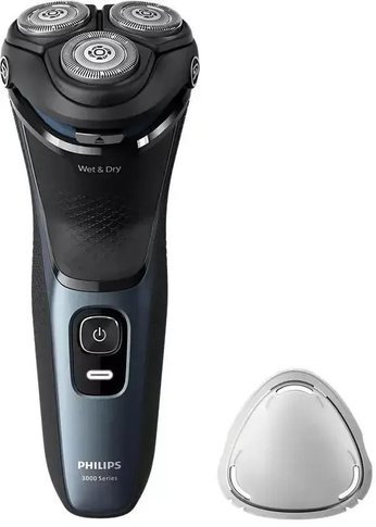 Бритва роторная Philips S3144/00 реж.эл.:3 питан.:аккум. темно-синий