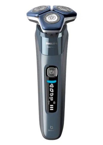Бритва роторная Philips S7882/55 аккум./сеть синий/серебристый