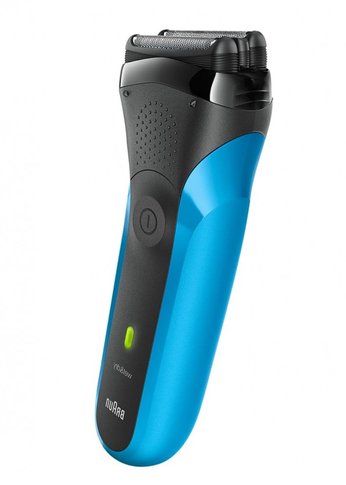 Бритва сеточная Braun Series 3 310 реж.эл.:2 питан.:аккум. черный/голубой