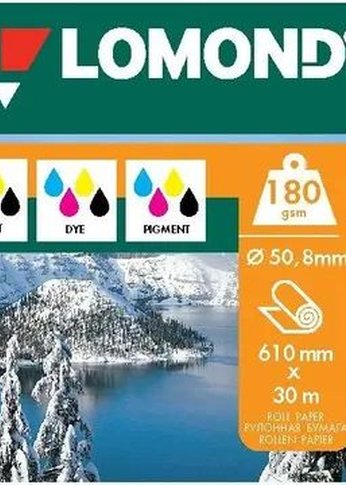 Бумага Lomond 1202091 24"(A1) 610мм-30м/180г/м2/белый матовое для струйной печати втулка:50.8мм (2")