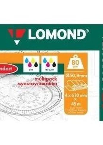 Бумага Lomond 1202161 24"(A1) 610мм-45м/80г/м2/белый матовое для струйной печати втулка:50.8мм (2")