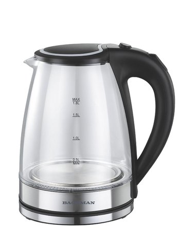 Чайник электрический Backman BM-TEA 717 1.8л 2200Вт серебристый/черный