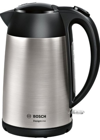 Чайник электрический Bosch TWK3P420 1.7л. 2400Вт черный (корпус: нержавеющая сталь)