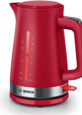 Чайник электрический Bosch TWK4M224 1.7л. красный корпус: пластик