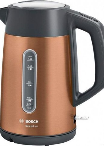 Чайник электрический Bosch TWK4P439 1.7л. 2400Вт коричневый (корпус: нержавеющая сталь)