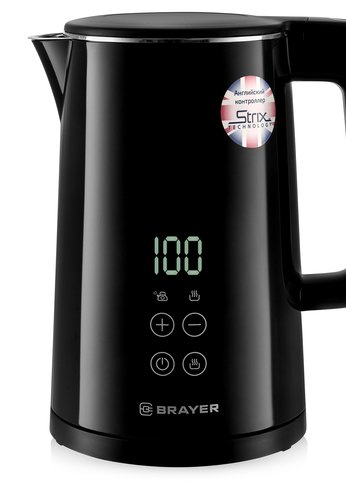 Чайник электрический Brayer BR1035 1,5 л 2200Вт черный