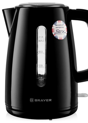 Чайник электрический Brayer BR1058BK 2л 2200Вт черный