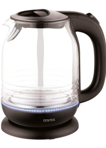 Чайник электрический Centek CT-0016 1.7л 2200Вт стекло/коричневый