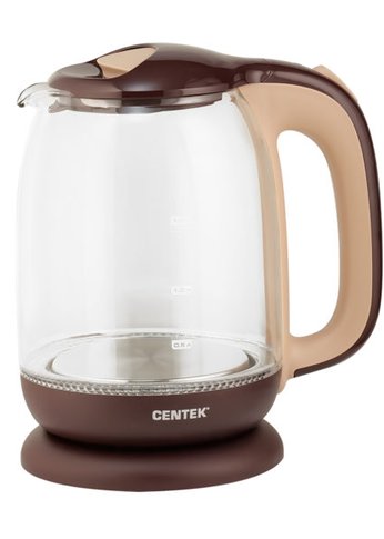 Чайник электрический Centek CT-0034 Coffee 1.8л 2200Вт стекло/коричневый